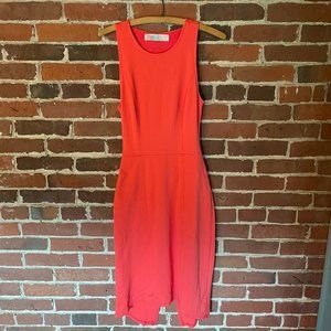 Free People Beach Open Back Midi Dress in Coral, size Small
